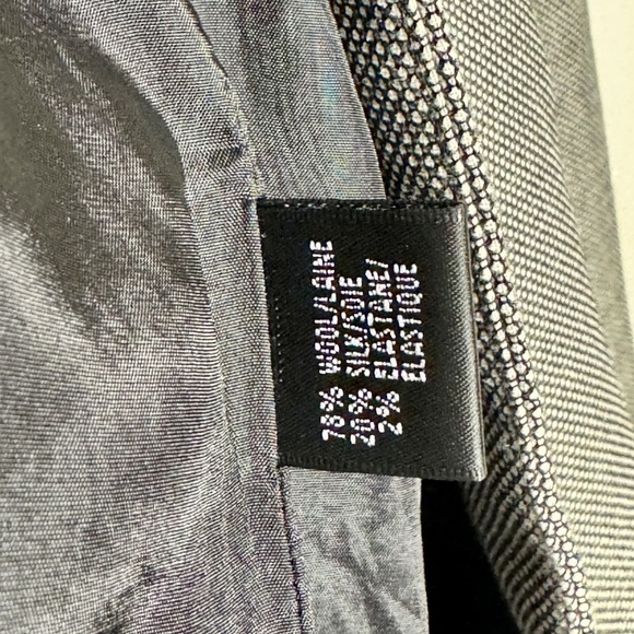 Lafayette 148 Black White Pattern Wool Silk Blend Quiet Luxury Blazer, Size 10 - Picture 9 of 10